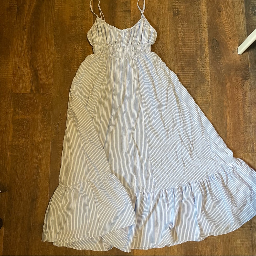 Max Studio Blue and White Striped Women’s Dress